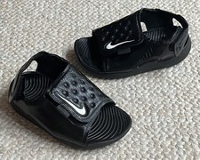 Nike Sunray Adjust Toddler Boy Girl Unisex Size 6C Black Sandals Shoes Slides