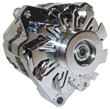 NEW POWERMASTER ALTERNATOR,CHROME,CS130 B,OFFSET LEFT MOUNT,140AMP,SERPENTINE