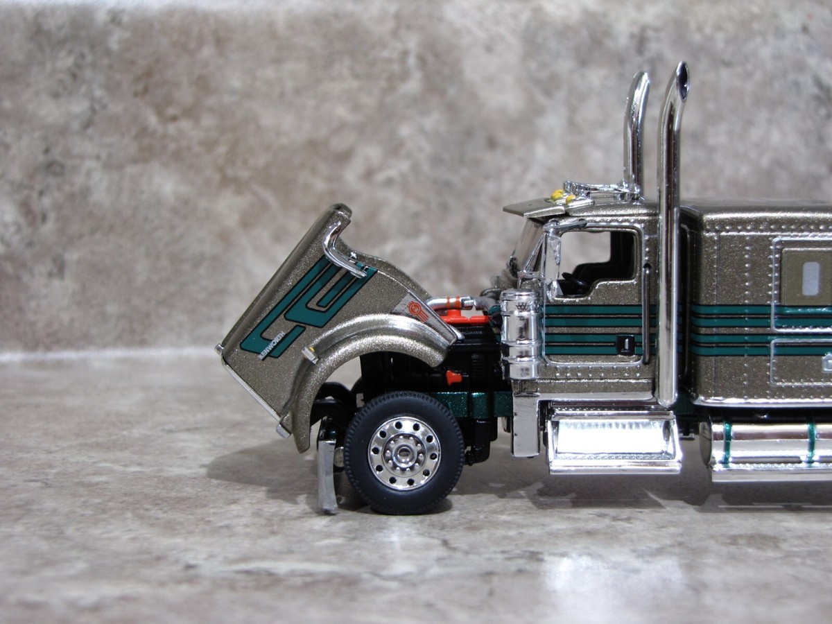 DCP 1/64 Gold Green Kenworth W900 Semi Truck Farm Toy | eBay
