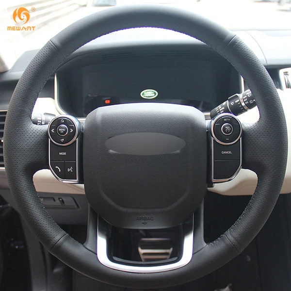 Genuine Leather Steering Wheel Cover for Land Rover Range Rover 2014 2015 #LR17 - Image 2 of 4