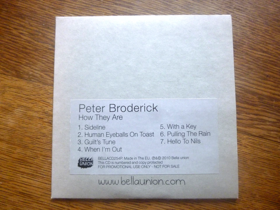 Peter Broderick – How They Are,  Promo-CD im neutralen Cardsleeve 2010