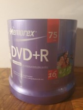 Memorex DVD R 75 Discs 16X 4.7GB 120 Min Brand New Sealed