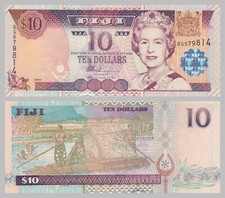 Fidschi / Fiji 10 Dollars 2002 p106a unz.