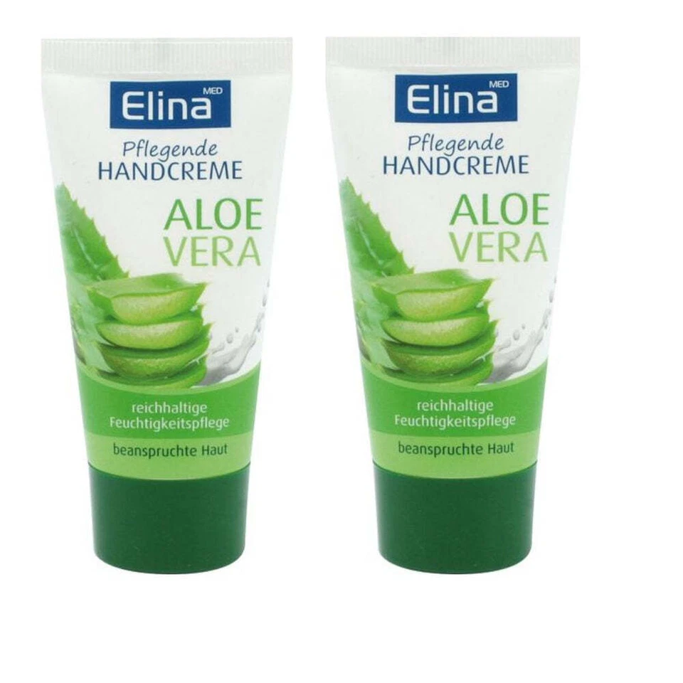 JEAN PRODUCTS 2x 50 ml Elina Aloe Vera Handcreme in Tube