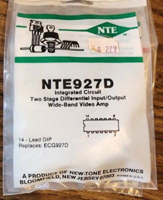 NTE927D ECG927D SK7617 14 Lead DIP 2 stage Diff Input/Output Wide-Band Video Amp