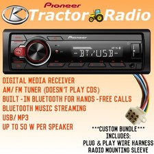 Kubota Pioneer Radio AM FM USB Bluetooth RTV RTX 1100c B2650 X1100C w/ Harness