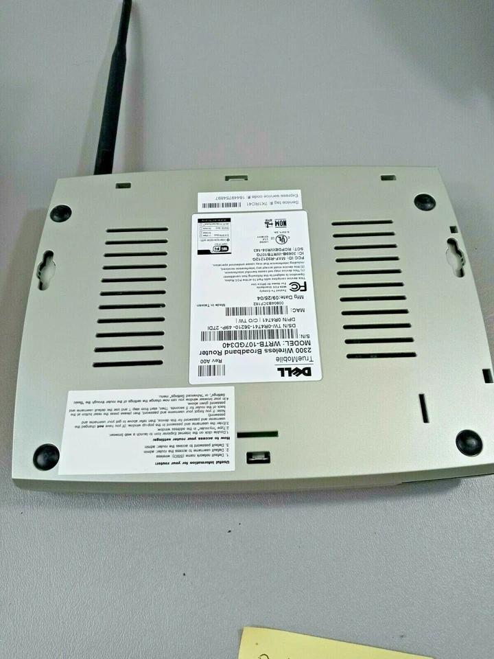 L👀K Dell TrueMobile 2300 WRTB-107GD340 Wireless Broadband Router No Cords - Image 3 of 4