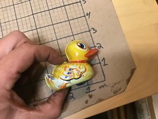 vintage original Friction toy DUCK -- LEHMANN - Works - cute