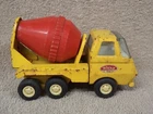 Vintage Tonka Concrete Mixer Cement Diecast Toy Truck Yellow/Red Steel 70's