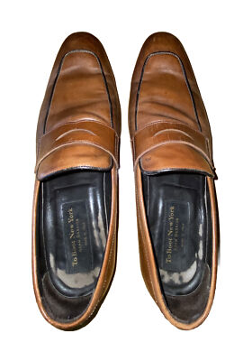 To Boot New York Adam Derrick Men\'s Italian Leather Tassel Loafers Brown Sz 10.5 Maurizio Bordeaux Calf Tassel Loafer main image 2