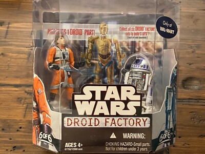 STAR WARS Droid Factory LUKE SKYWALKER & DAMAGED R2-D2 Walmart Excl Build C-3PX