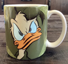 Disney Store Donald Duck Sketch Art 2 Sides Coffee Mug Army Green  Oversized New — photo 1
