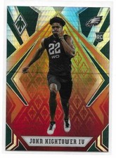 2020 Panini Phoenix John Hightower IV Fire Burst Parallel Rookie Card. rookie card picture