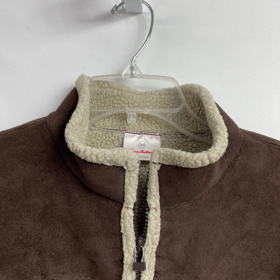 Hanna Andersson девочек 160 14-16 искусственной кожи стриженный мех куртка шерпа - Изображение 2 из 4