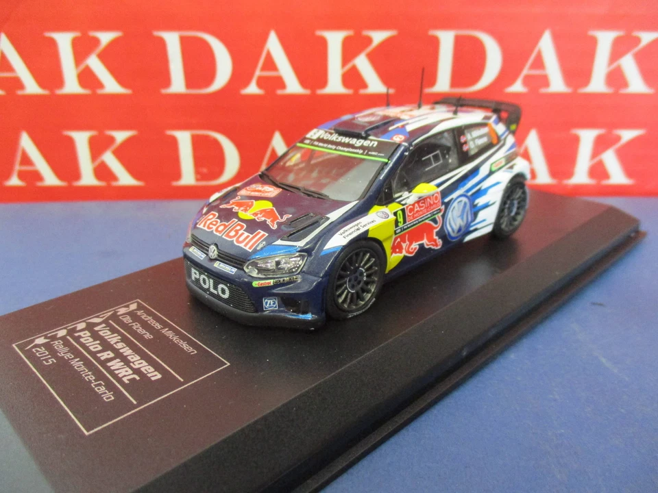 Die cast 1/43 Modellino Auto Volkswagen Polo R WRC Rally Monte Carlo 2015 Mikkel - Immagine 2 di 4