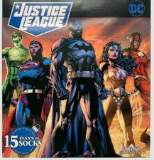 NEW Men's DC Comics 15 Days of Socks Christmas /Holiday Advent Calendar