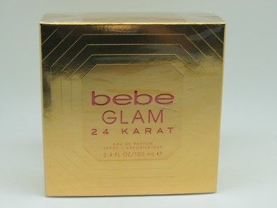 Bebe Glam 24 Karat By Bebe 3.4 Oz /100 ml EDP Spray New In Box Sealed For Women 