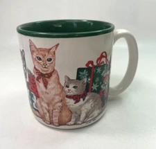 Christmas Cats Creative Concepts Mug 1990 Cats and Angel 11oz By S.W Liu Cup C5