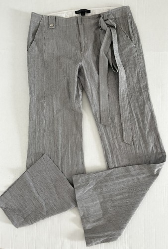Lafayette 148 New York Damen grau Nadelstreifen weites Bein Hose Pant Größe 6 - Bild 4 von 11