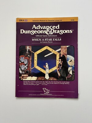 Advanced Dungeons And Dragons When a Star Falls UK4 TSR 1984