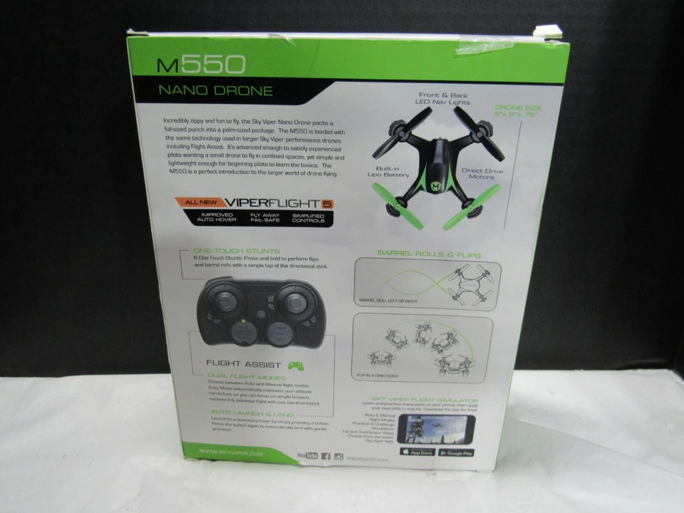 NEW Sky Viper Drone M550 Nano Drone Viperflight5 Performance Series Flight Asst - Image 2 of 4