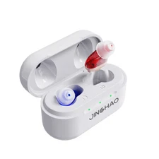 JINGHAO 1 Pair Mini Hearing Aids Digital In Ear Sound Voice Amplifier Enhancer