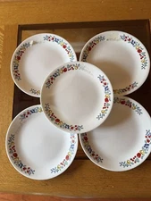 Corelle Orchard Delight Lunch Plates Set of 5 Fruit Apple Pear (new)