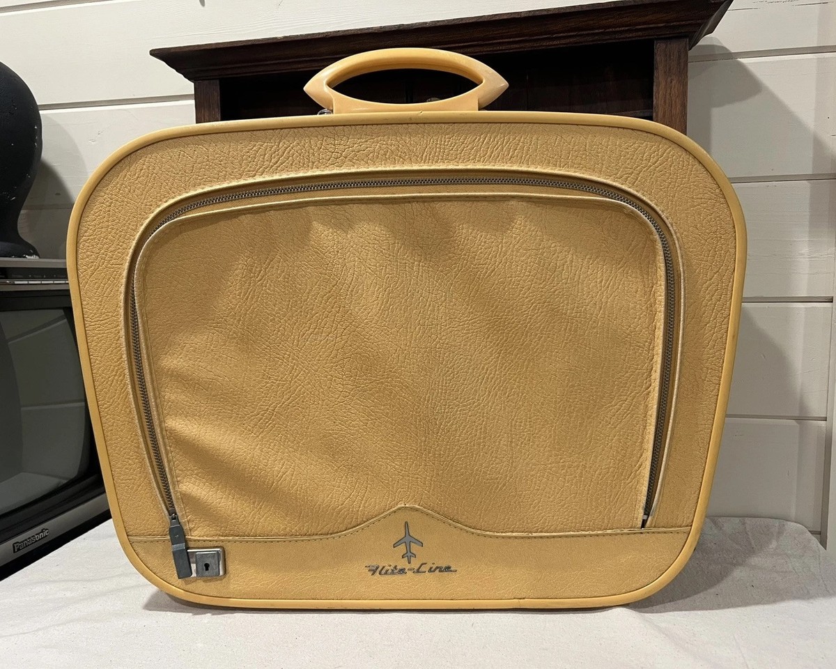 バッグ USA Dead stock 70s Flight Travel Bag Flite-Line Vintage Retro Yellow Flight Attendant Bag 60s 70's