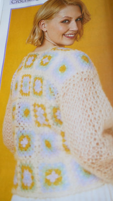 Muster zum Häkeln sehr hübsche Strickjacke aus spitzenweicher Mohairmischung - 32-58 Zoll