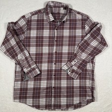 Tasso Elba Mens Plaid Long Sleeve Button-Up Shirt Multicolor Size XL 17-17.5