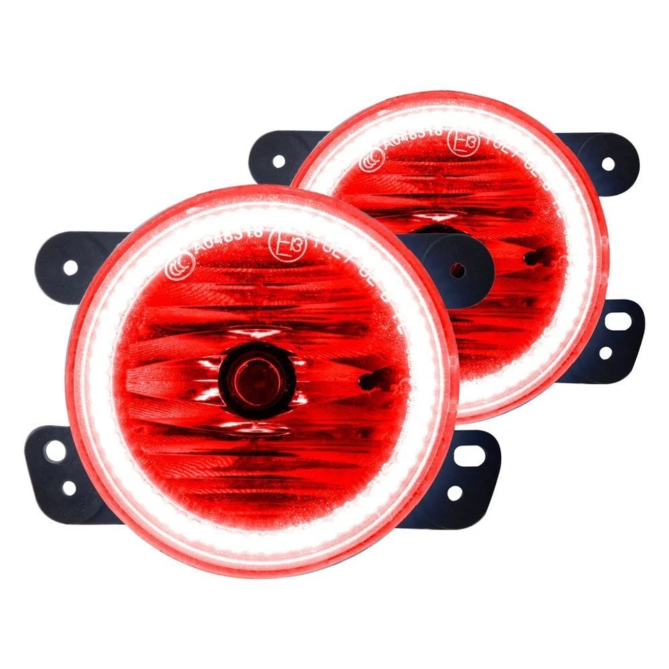 LED Fog Lights Halo Ring Lights Red For 2005-2007 Dodge Magnum Foto 2 de 4