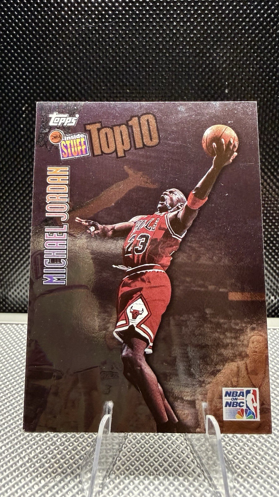 Michael Jordan 1997-98 Topps #IS1 Inside Stuff Foil Top 10 Chicago Bulls MJ AIR