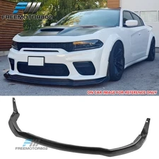 Fits 20-23 Dodge Charger Widebody IKON Front Bumper Lip Carbon Fiber Print 7PCS