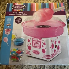Nostalgia Electrics Hard Candy Cotton Candy Maker open box never used