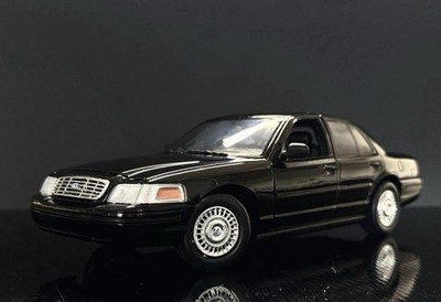2001 Ford Crown Victoria LX Sedan Black Unmarked 1/18 HTF !