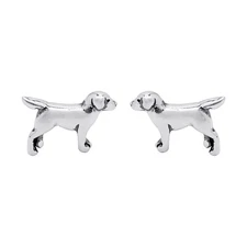 Boma Jewelry Sterling Silver Labrador Retriever Dog Stud Earrings