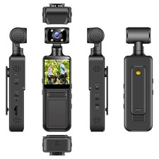 4K Portable Compact Camera with 180-degree Rotation and WiFi (No Memory Card)