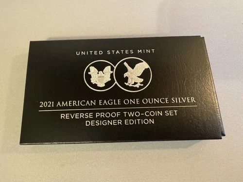 American Eagle 2021 Silver Reverse Proof Two-Coin Set Designer Edition 21XJ