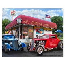 Val's Nostalgic America Metal Sign 30in X24in