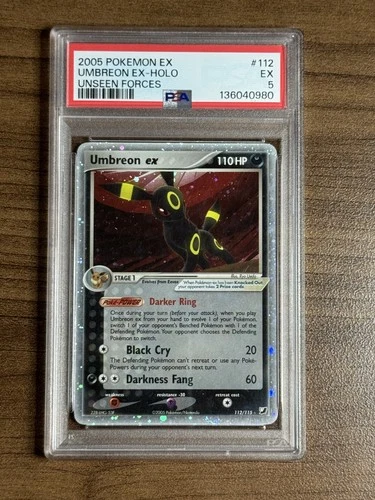 Pokemon Umbreon ex 112/115 Unseen Forces Holo PSA 5