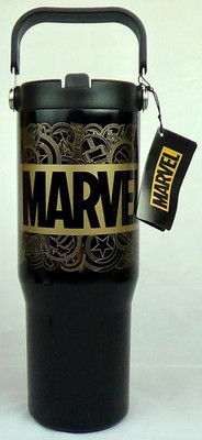Marvel Trinkflasche 860ml Edelstahl Hot & Cold Tumbler Flip Up Strohhalm