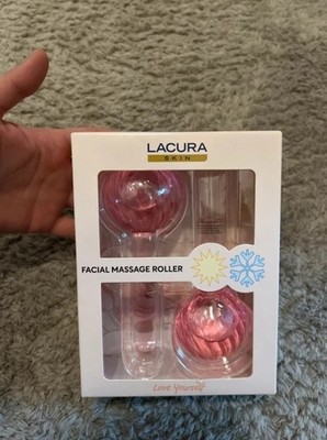 Lacura Skin Facial Massage Roller für Gesicht Wärme Kälte Pflege Entspannung
