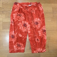 Jams World Vintage Full Bloom Floral Resortwear Vacation Coastal Capri Pants XL