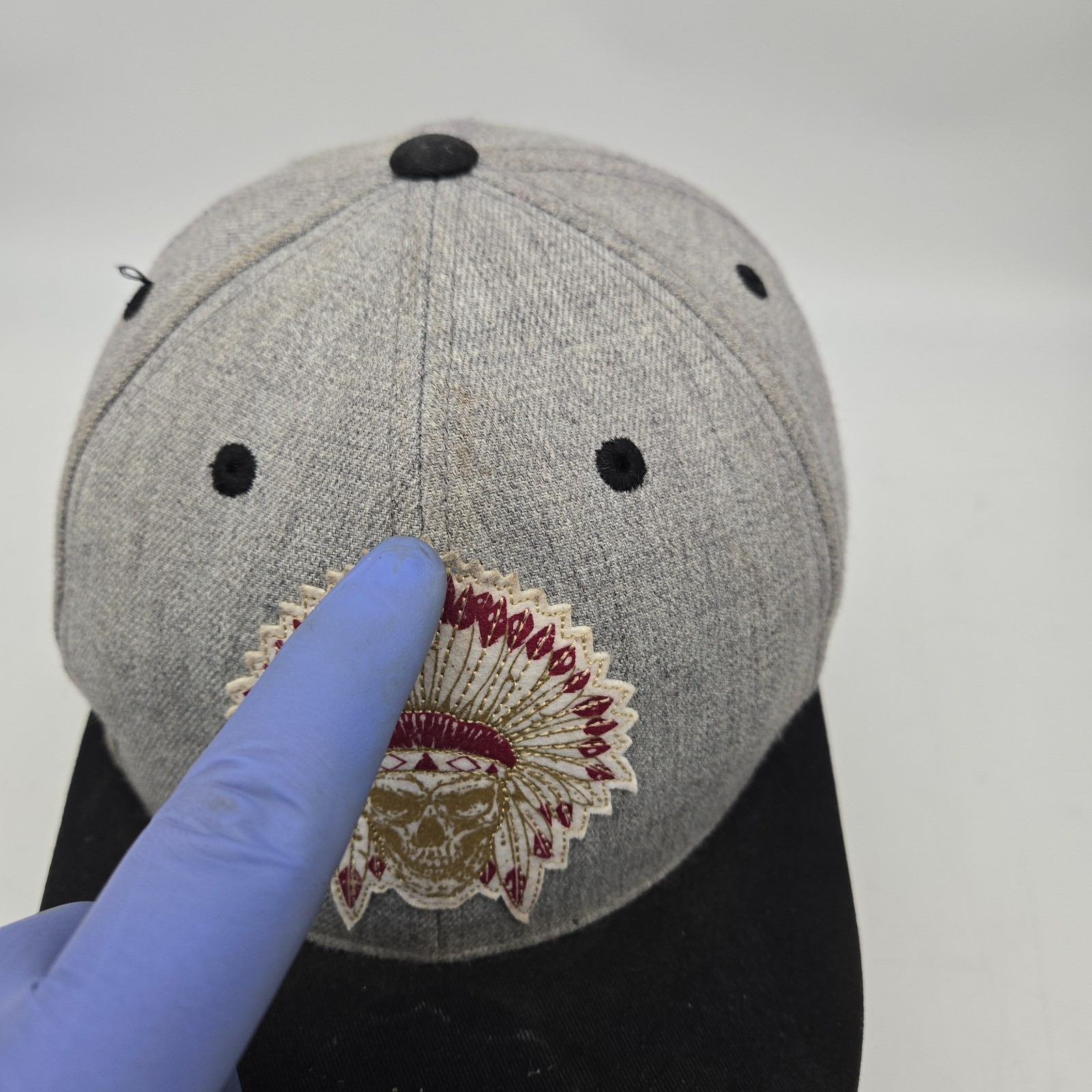 Carbon Elements Snapback Hat Baseball Cap Gray Sk… - image 5