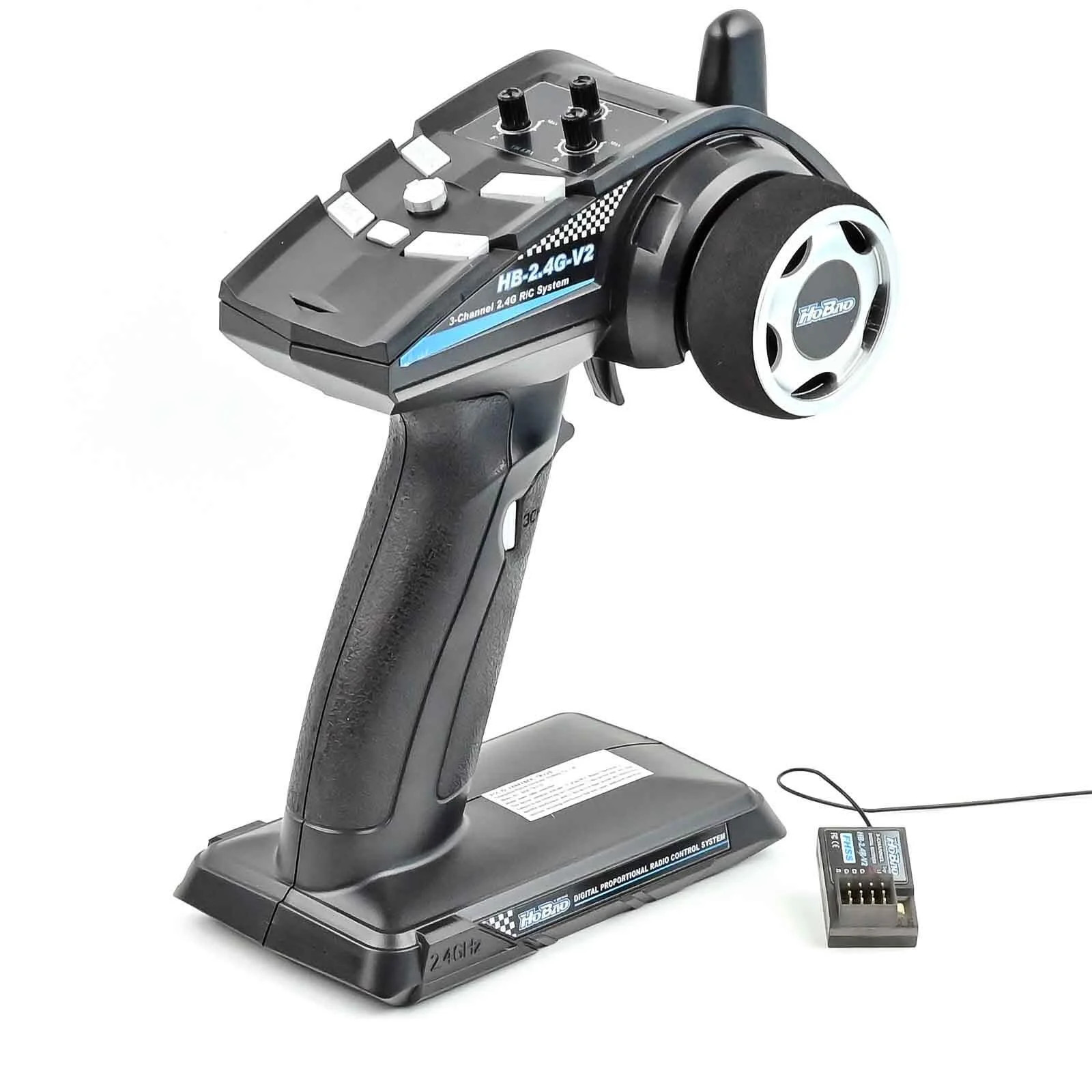 HoBao RC Radio Set Transmitter & Digital Receiver 2.4GHz FHSS 3-CH HB-2.4G-V2