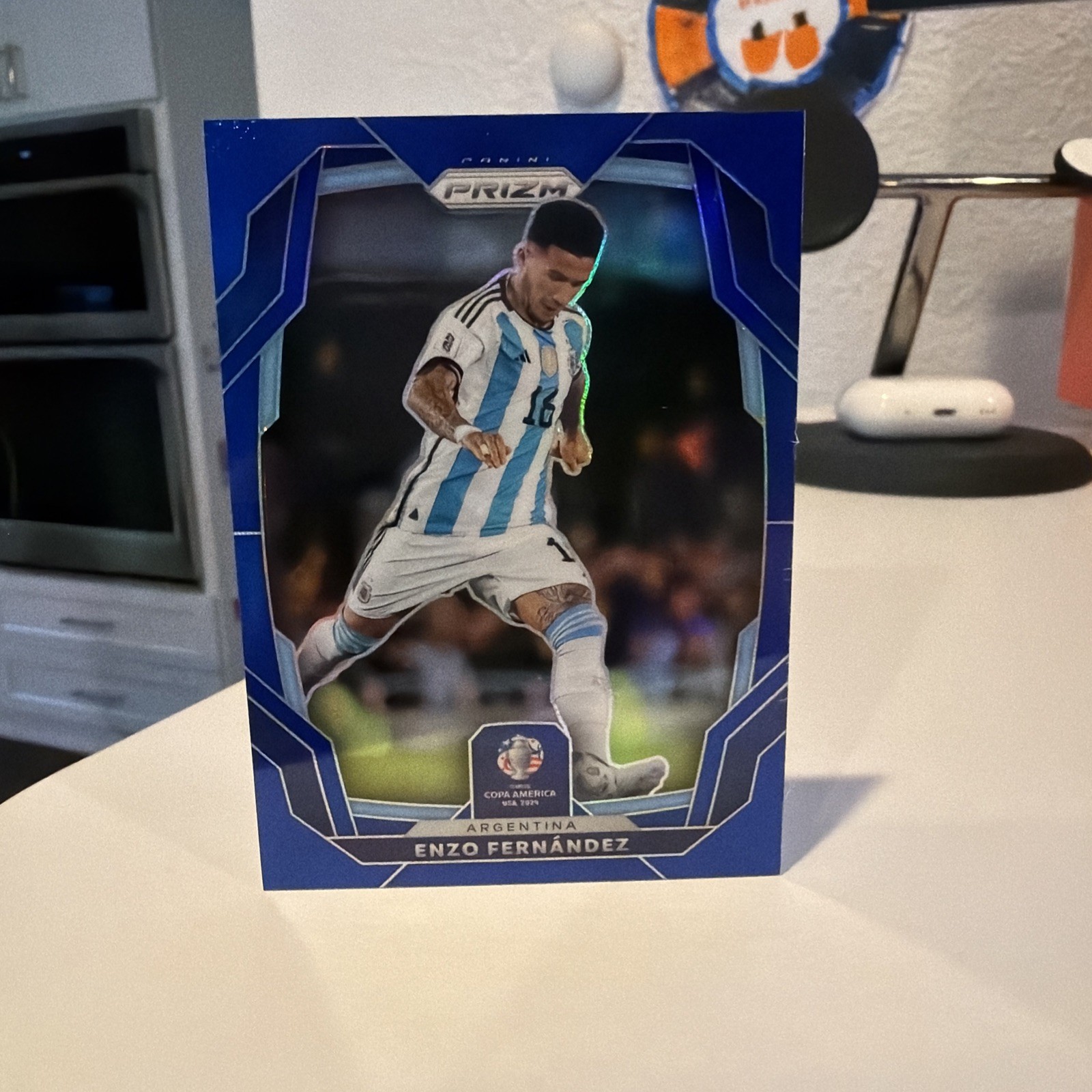 2024 Panini Prizm Copa America Enzo Fernandez Blue Prizm /110 Argentina