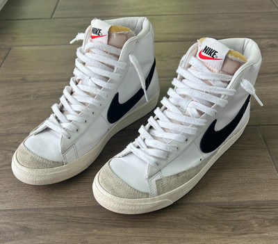 Women's Size 10 - Nike Blazer Mid 77 Vintage White Black 2019 GREAT CONDITION