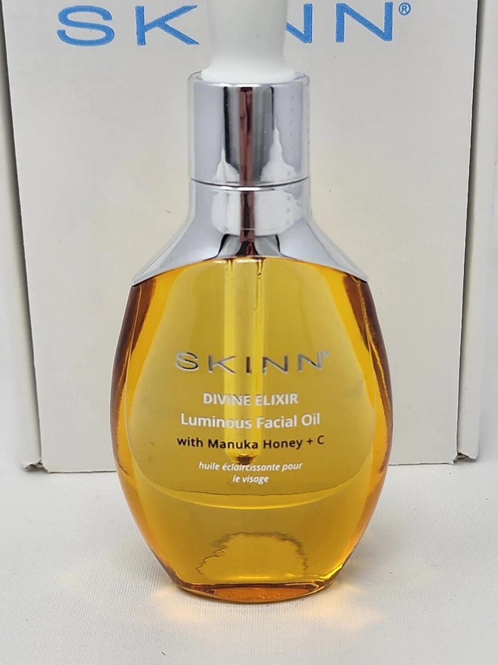 Aceite facial luminoso SKINN Divine Elixir 1,0 oz miel de Manuka + C - nuevo sellado Foto 2 de 4