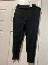 EXPRESS CLASSIC WORK CASUAL STRETCH BLK COTTON TINY SLIT LEG SKINNY-PANTS M NWT