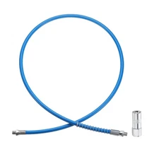 Grease Gun Hose Kit 47.5" 10000 PSI w Grease Gun Coupler 1/8 NPT Threads Blue